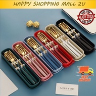 3IN1 Kutleri Keluli Tahan Karat Set Sudu Garpu Sudu Penyepit Set Dengan Kotak Cutlery Set Utensil Sp