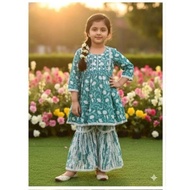 Kids Sharara Suit Kurtis with Sharara Pant  Suit (2 Pcs )