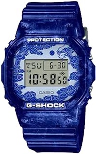 G-Shock"Blue and White Pottery" Series Watch DW5600BWP-2A, Blue, Sport