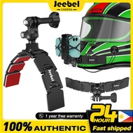 Jeebel Motorcycle Helmet Cellphone Holder GoPro Camera Chin Mount Vlog Stand BallHead Safety Rope