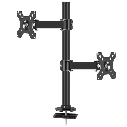 Vertical Dual Monitor Stand Stacked Monitor Mount for 2 Monitors Up to 32 inches Computer Monitor Ar