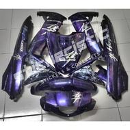 MODENAS DINAMIK 120_AIRBRUSH PURPLE BLACK COVERSET_WHITE HAYABUSA STICKER_HLD