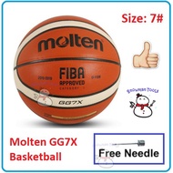 Malaysia Ready Stock Molten GG7X Fiba Basketball New Official 7 bola keranjang PU basketball ball + 