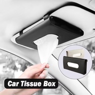 Car Tissue Box Car Sun Visor Durable Tissue Box Auto Interior Mask Storage Box Car Decor Accessories