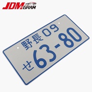 JDMGRAM JDM Car Japan Limited Edition License Plate 1PC Mugen Spoon VT-EC Waterproof Stainless Steel
