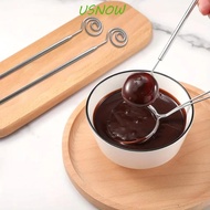 USNOW Chocolate Dipping Fork, Irregular Shaped Silver Cheese Fondue Fork, Kitchen Gadgets Rustproof Long Handle Stainless Steel Chocolate Dipping Tool Honey