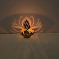 2024 hạnh phúc Diwali Chân nến bằng sắt deepavali chiếu nến Diwali mục trang trí diya Thiết kế phòng