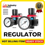 Swish AIRTAC Type Pneumatic Air Regulator Air Pressure Regulator (AR2000 BR2000 BR3000 BR4000)