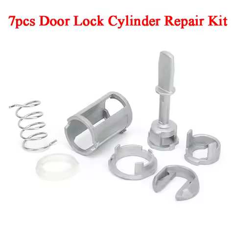 7PCS/Set Car Door Lock Cylinder Repair Kit Auto Accessories Zinc Alloy Silver #1U0837167E Fit For VW