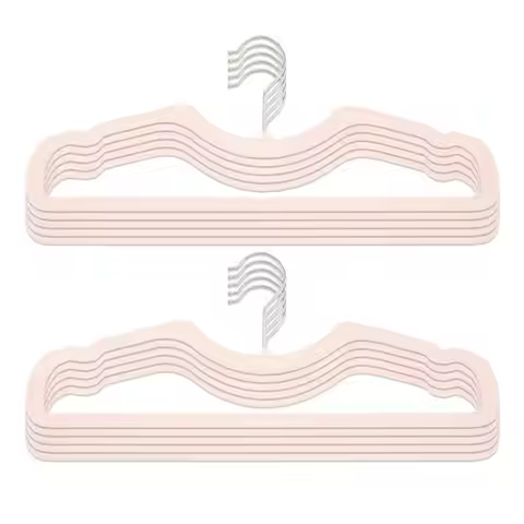 Hangers 50 Pack, Ultra Slim amp Short Neck Hanger, 360 Swivel Hook, Space Saving Durable NonSlip Fel