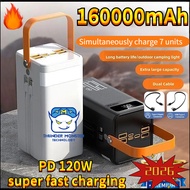 【SG Stock】2026 New CCC 120W PowerBank 160000mAh Full Capacity Super Fast Charge Powerbank USB Type C