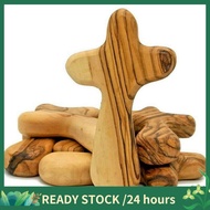 10 Piece Small Olive Wood Crosses Portable Prayer Crosses