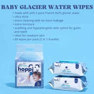 Hoppi Premium Baby Glacier Wet Wipes - 2 in 1 bundle ( 80 wipes per pack )