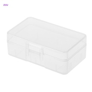 DOU Mini Transparent Case Holder Storage Box For 1x 9V Battery Or 2x AA Batteries