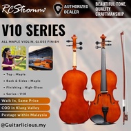 Beginner Standard Violin Set -  Maple body & Top (V10 , 1/2 , 4/4, RCStromm) beginner violin halfsiz