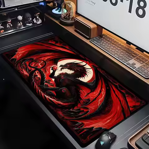 Giant dragon with a red emblem playmat Mouse pad desk mat gaming mats pc accessories expansion pads 