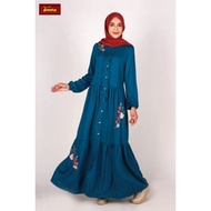 Ready Abaya Dannis Terbaru A220802 Bahan Rayon Bordir