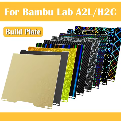 For Bambu Lab A2L H2C PEI Build Plate 335x325mm Double Sided PET PEO PEY H1H Magnetic Spring Steel F