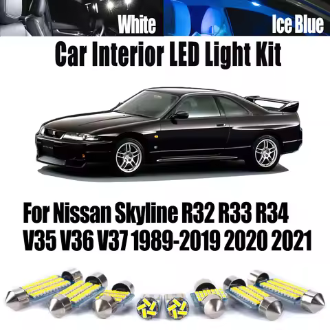 LED Interior Map Dome ​Trunk Door Light Kit For Nissan Skyline R32 R33 R34 V35 V36 V37 1989-2018 201