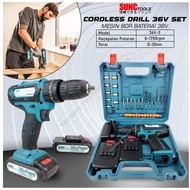 MESIN Cordless Drill SUNC TOOLS 36V Battery Drill Machine