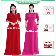 Traditional ao dai with stylized elastic sleeves, women's ao dai sizes S,M,L,XL,XXL,3XL,4XL