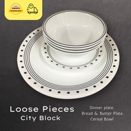 Corelle Livingware City Block Dinner Plate / Bread and Butter Plate / Cereal Bowl Corelle Dinnerware