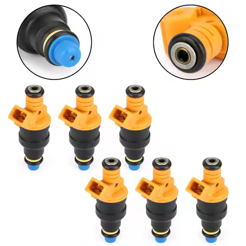 6 PCS Fuel Injector 0280150714 Connectors Fit For BMW 535 635CSI 735 L6 L7
