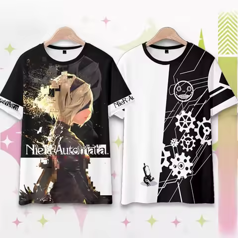 NieR Automata 2B Japanese Game T-Shirts Anime Men Women Tee Shirt Short SleeveT Shirt Plus Size Tops