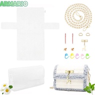 IARMARIOQR Bag Mesh Grid Set, Handmade Plastic Knitting Plastic Mesh Kit, White Mesh Plastic Canvas
