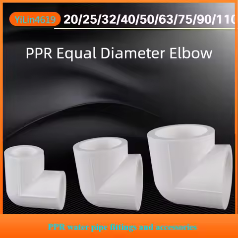 PPR 90-degree Elbows 20/25/32/40/50/63/75/90/110, PPR Water Pipe Fittings and Accessories