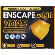 Latest Enscape 4.11 (2025) Window version + Asset 4GB+ Video Guide