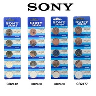 [ SONY ] (CR2412 / CR2430 / CR2450 / CR2477) CR Series 3V Lithium Coin Cell Battery | Blister Pack (