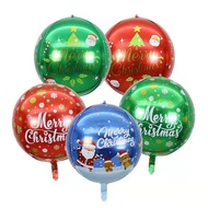 22 Inch Merry Christmas 4D Round Foil 22 inch Balloons Xmas Decoration Air Helium Balloon Birthday W