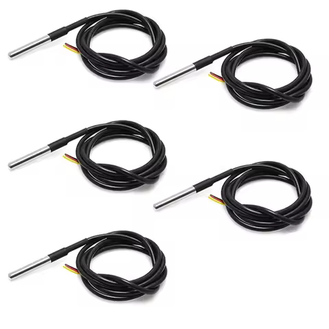 5/10 pcs DS18b20 temperature probe temperature sensor 1M 2M 3M DS1820 Stainless steel package Waterp