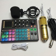 Combo sound card âm thanh K300 kèm míc thu âm woaichang BM900 cao cấp