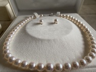 Mikimoto 2020  Akoya Pearl Necklace, Stud Earrings & Drop Earrings Set | 18K White Gold