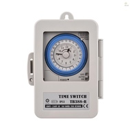 Mechanical 24 Hours Timer Switch IP53 Rating Programmable Electrical Timer Switch Box AC 100-240V 15