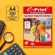 EPRINT SUPER GLOSSY PHOTO PAPER 230 GSM PHOTO PAPER / e-Print Glossy Photo Paper A4 230 gsm