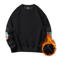 Winter Men Sweatshirts Hoodies Fleece Oversized 6XL 7XL 8XL Plus Size Long Sleeve O-Neck Pullovers S