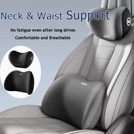 【Fast Ship】Car Neck Pillow Breathable Car Lumbar Support Pillow and Car Neck Pillow kit 100% Memory 