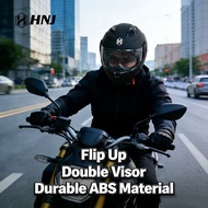 HNJ Helmet Motor Full Face Safety Flip Up Double Visor 100% Original Motorcycle DOT