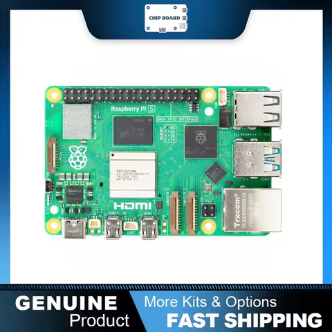 Raspberry Pi 5, Options for RAM, BCM2712 processor, 2.4GHz quad-core 64-bit Arm Cortex-A76 CPU, Buil