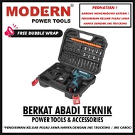 MODERN M-15 Bor Cordless Drill Baterai Batre Tangan Kayu Besi Tembok Beton Impact Charger Cas Tanpa Kabel M15 Mesin