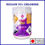 Original Japan Chlorine Granules 70% NICLON 7000 1 Kilo for Swimming Pool
