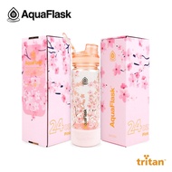 Aquaflask Sakura Limited Edition with Silicone Boot ( hot or cold tumbler ) Floral Collection