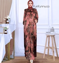 (COD) Gamis Wanda Armani Silk - Baju Muslim Modis - Silk Kekinian - Armani Silk Premium - Muslim Wanita - Busui Frendly - Baju Muslim Wamita - Ready Jumbo - Varian Warna