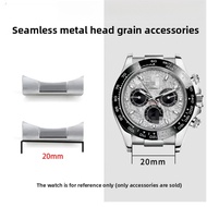 20mm Rubber Watch Strap with Solid Steel End Links for Submariner water ghost-Dweller