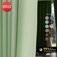 GDeal Ring/Rod&Hook Type 90-99% Light Blockage Premium Blackout Curtain Solid Color UV Protection Cu