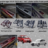 proton saga 2016-2025 mc1 / mc2 forged carbon fiber window switch frame panel cover accessories saga