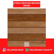 GRANIT ATENA DECKWOOD MEDIUM BROWN 60X60 KUALITAS 1 GRADE A